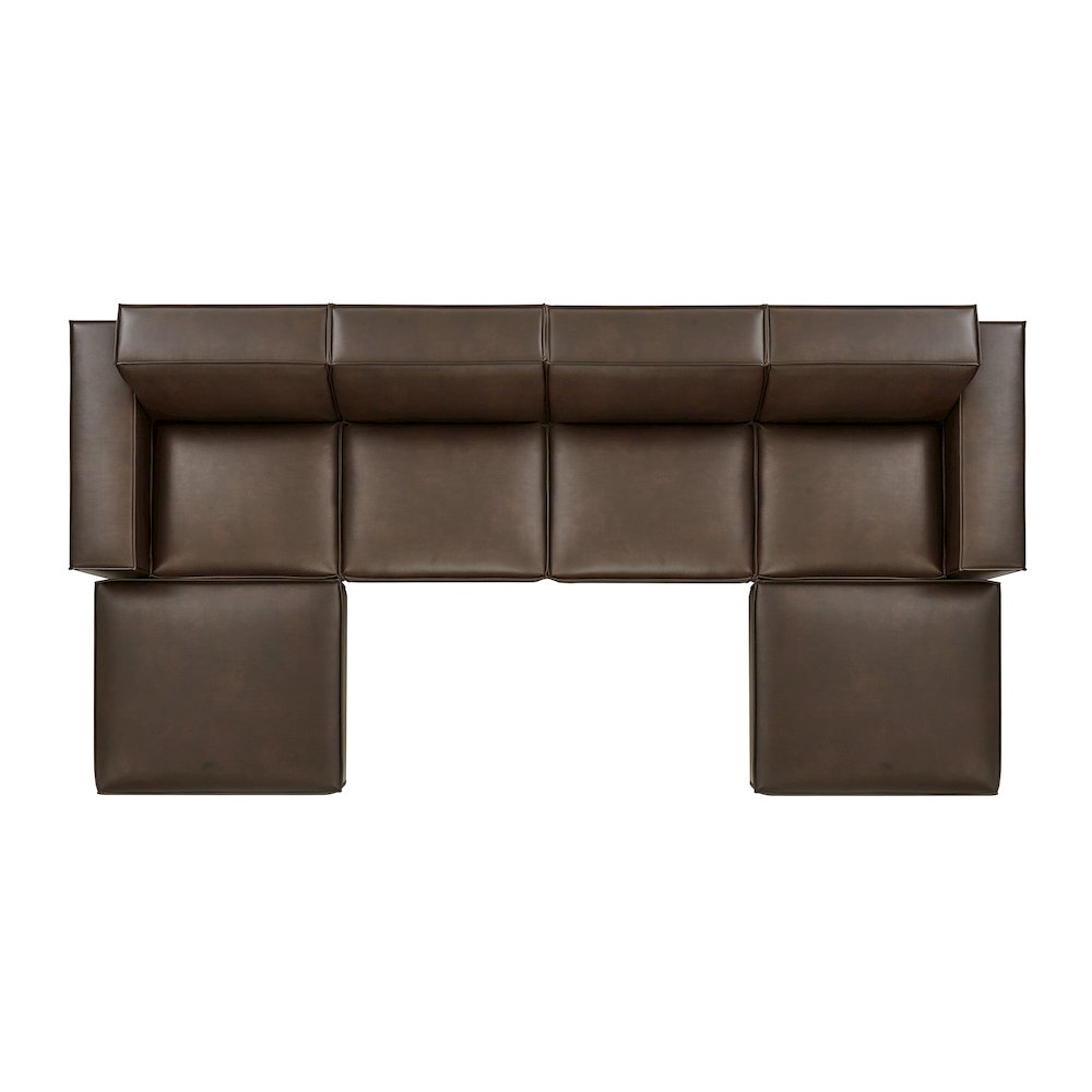Restore 6-Piece Vegan Leather Modular Sectional Sofa