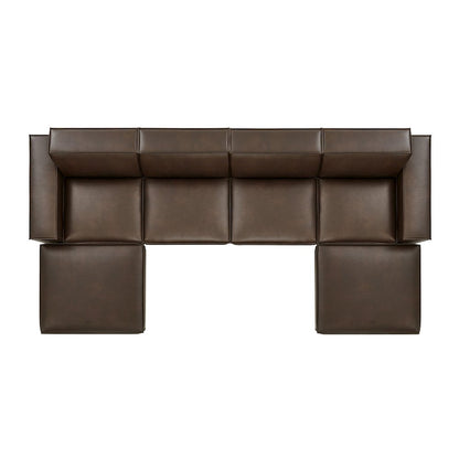 Restore 6-Piece Vegan Leather Modular Sectional Sofa