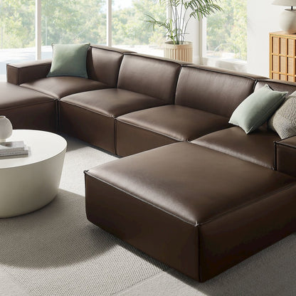 Restore 6-Piece Vegan Leather Modular Sectional Sofa