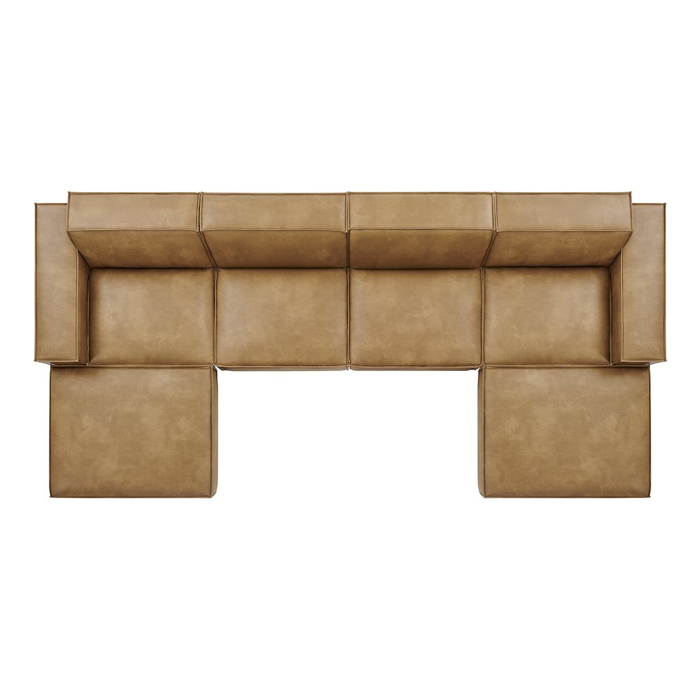 Restore 6-Piece Vegan Leather Modular Sectional Sofa
