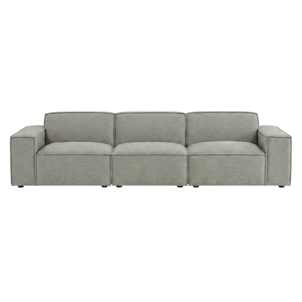 Performance Fabric Modular L-Shaped Sectional Sofa for Living Room, Pewter