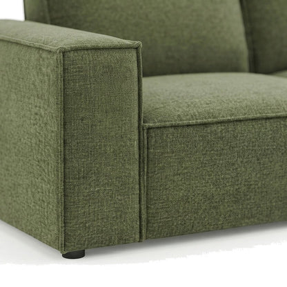 Performance Fabric Modular L-Shaped Sectional Couch, Set of 3, Foliage