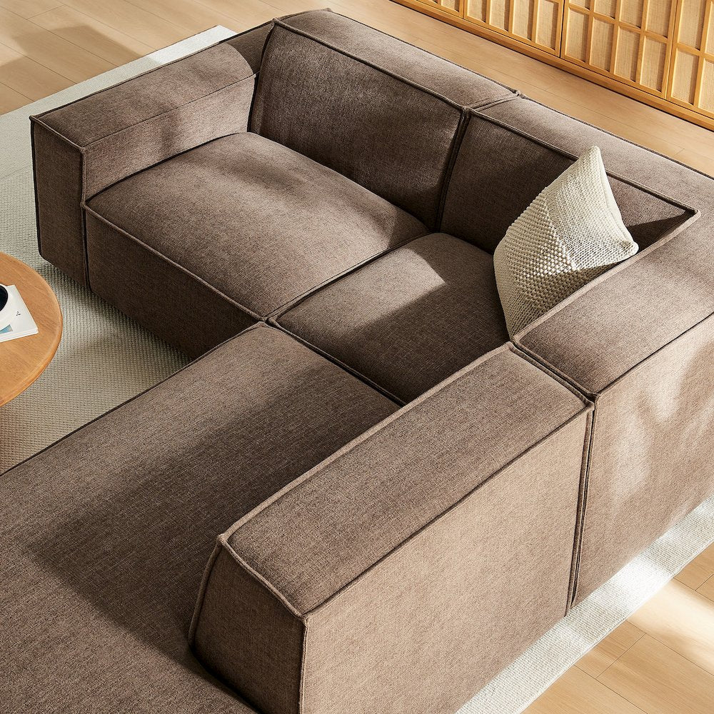 Restore 3-Piece Performance Fabric Upholstered Modular L-Shaped Sectional Sofa