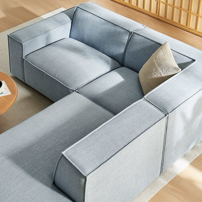 Restore 3-Piece Performance Fabric Upholstered Modular L-Shaped Sectional Sofa