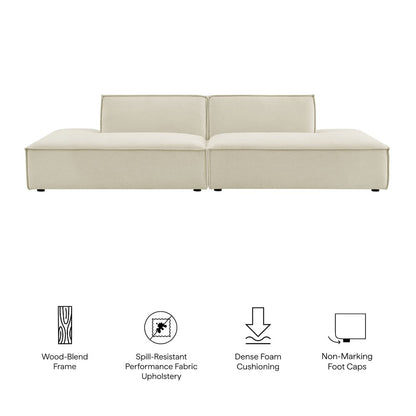 Restore 2-Piece Performance Fabric Upholstered Modular Loveseat