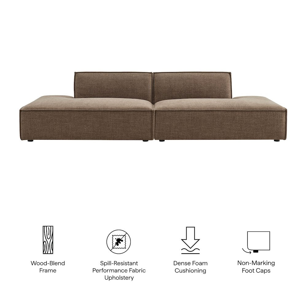 Restore 2-Piece Performance Fabric Upholstered Modular Loveseat
