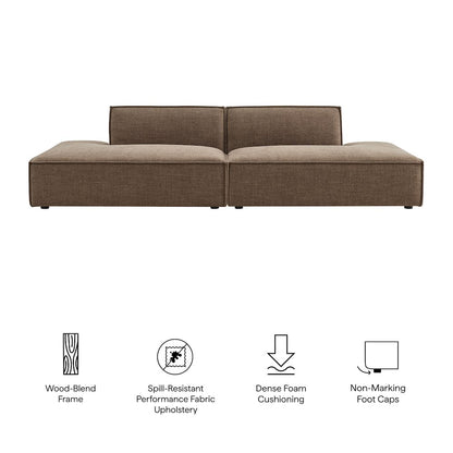 Restore 2-Piece Performance Fabric Upholstered Modular Loveseat