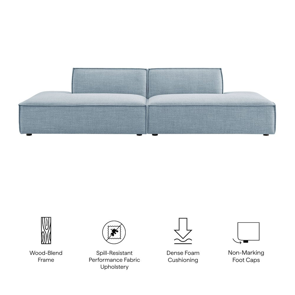 Restore 2-Piece Performance Fabric Upholstered Modular Loveseat