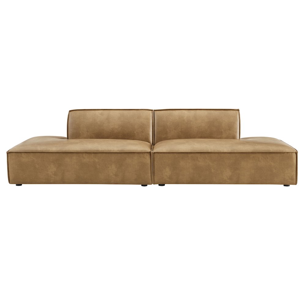 Restore 2-Piece Vegan Leather Modular Loveseat