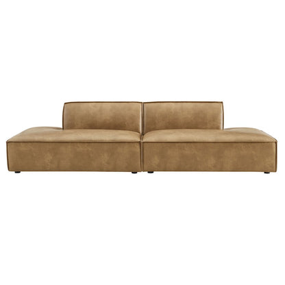 Restore 2-Piece Vegan Leather Modular Loveseat