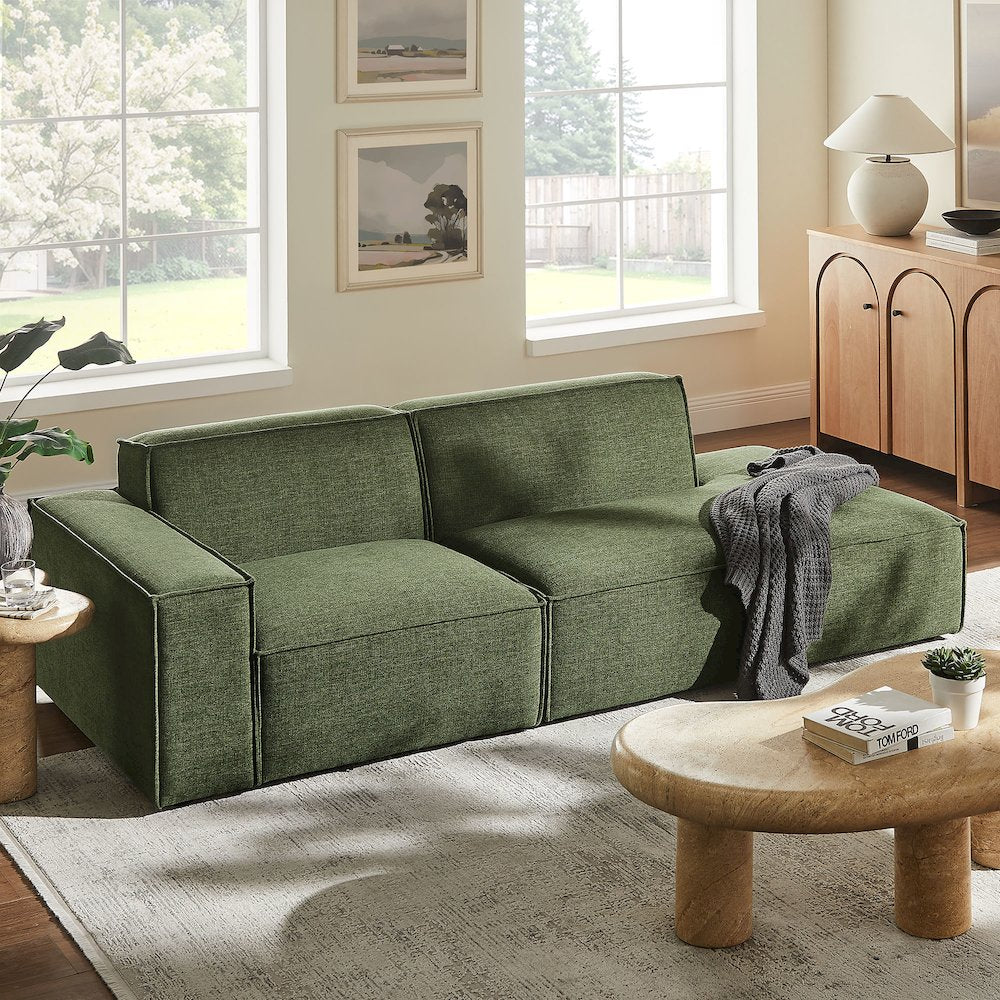 Restore 2-Piece Performance Fabric Upholstered Modular Loveseat