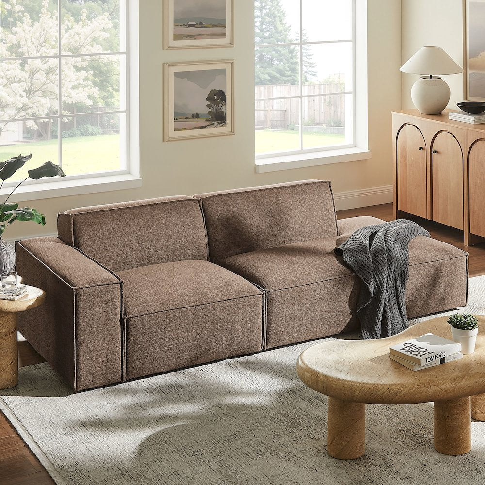 Restore 2-Piece Performance Fabric Upholstered Modular Loveseat