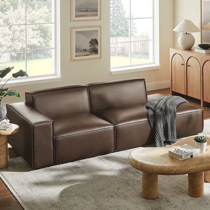Restore 2-Piece Vegan Leather Modular Loveseat