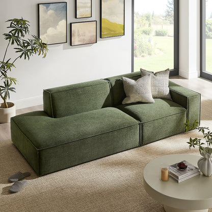 Restore 2-Piece Performance Fabric Upholstered Modular Loveseat