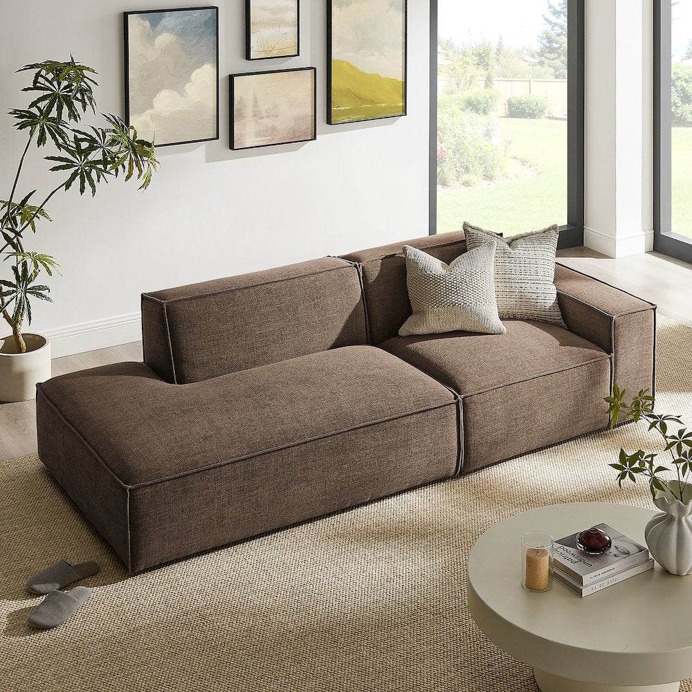 Restore 2-Piece Performance Fabric Upholstered Modular Loveseat