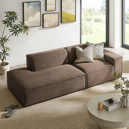 Restore 2-Piece Performance Fabric Upholstered Modular Loveseat