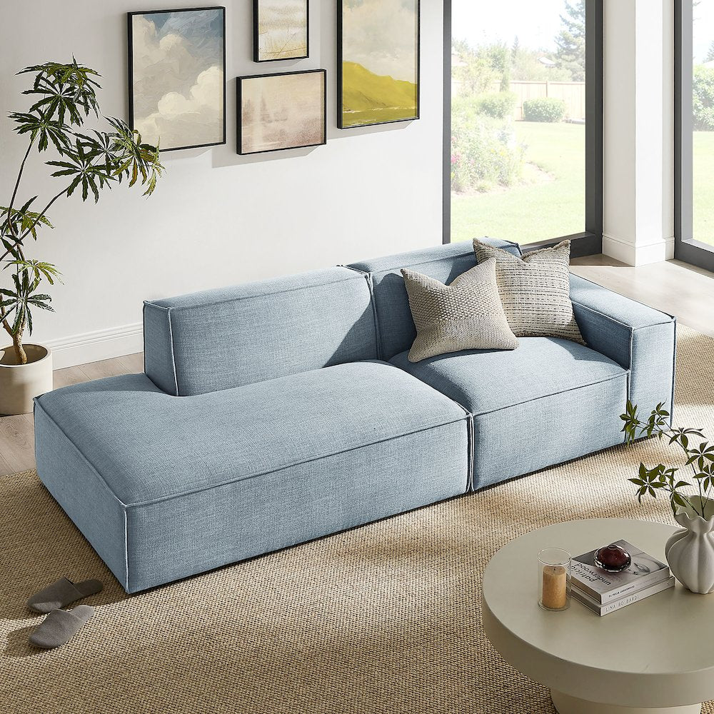 Restore 2-Piece Performance Fabric Upholstered Modular Loveseat