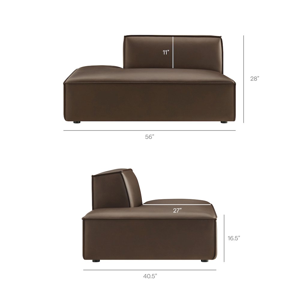 Restore 2-Piece Vegan Leather Modular Loveseat