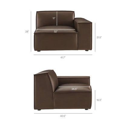 Restore 2-Piece Vegan Leather Modular Loveseat