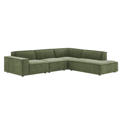 Restore 4-Piece Performance Fabric Upholstered Modular L-Shaped Sofa