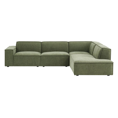 Restore 4-Piece Performance Fabric Upholstered Modular L-Shaped Sofa