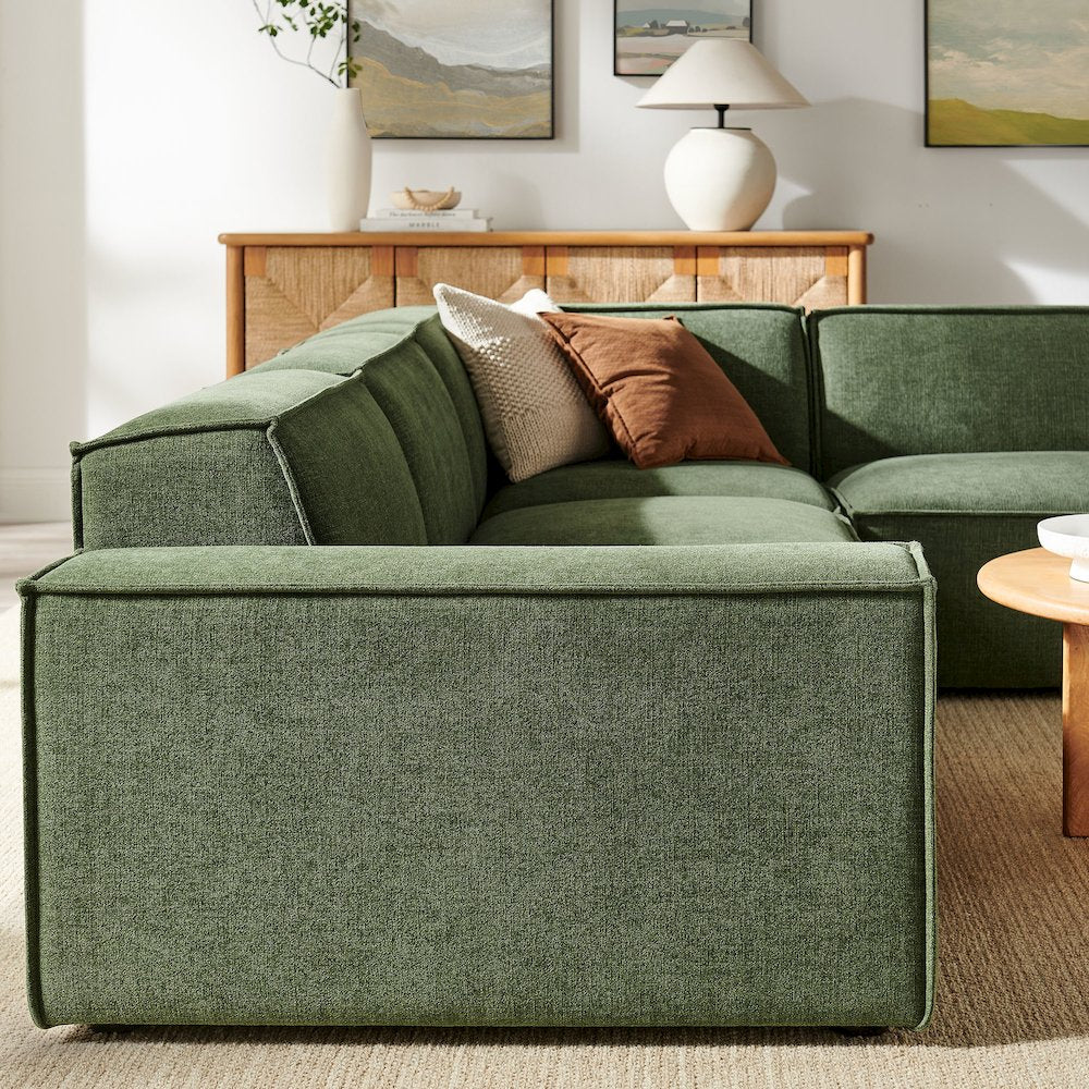 Restore 4-Piece Performance Fabric Upholstered Modular L-Shaped Sofa