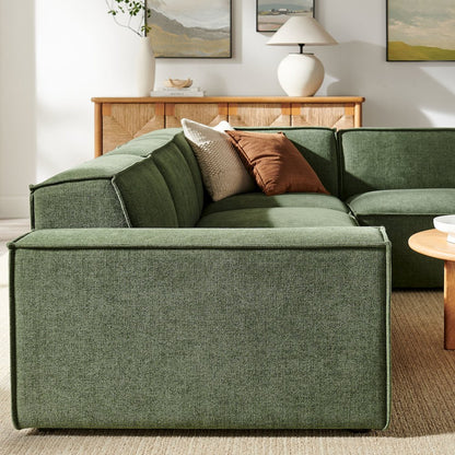 Restore 4-Piece Performance Fabric Upholstered Modular L-Shaped Sofa