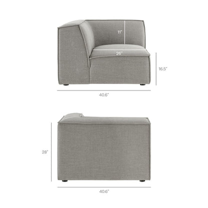 Restore 4-Piece Performance Fabric Upholstered Modular L-Shaped Sofa
