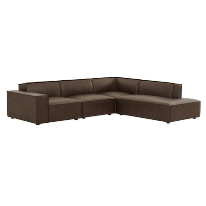Restore 4-Piece Vegan Leather Modular L-Shaped Sofa