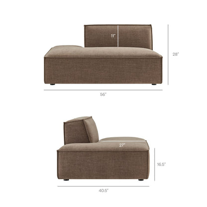 Restore 4-Piece Performance Fabric Upholstered Modular L-Shaped Sofa