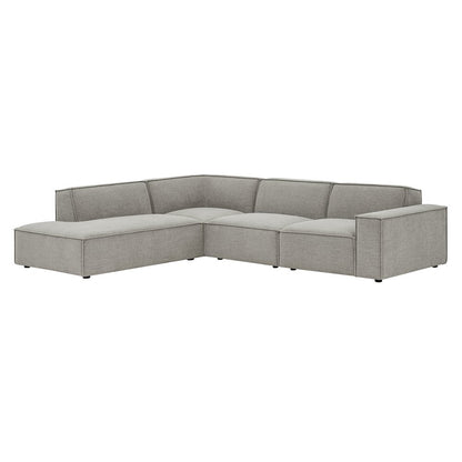 Restore 4-Piece Performance Fabric Upholstered Modular L-Shaped Sofa