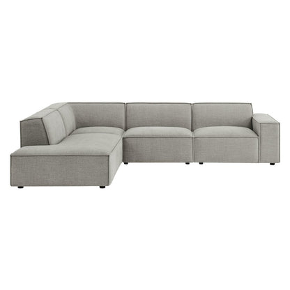 Restore 4-Piece Performance Fabric Upholstered Modular L-Shaped Sofa