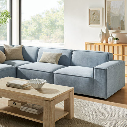Restore 4-Piece Performance Fabric Upholstered Modular L-Shaped Sofa
