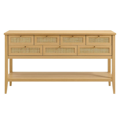 Soma 62 Inch Rattan Console Table