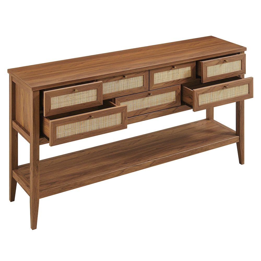 Soma 62 Inch Rattan Console Table