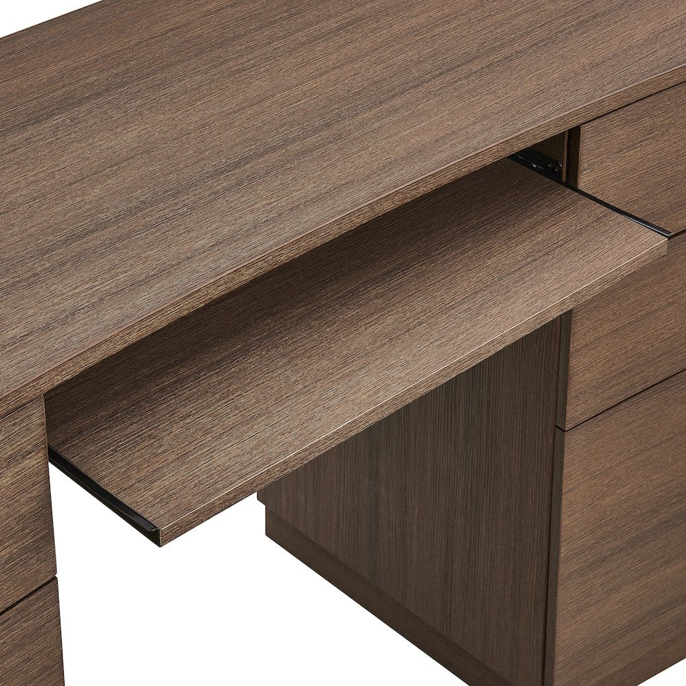 Mirae 55" 6-Drawer Curved Office Desk