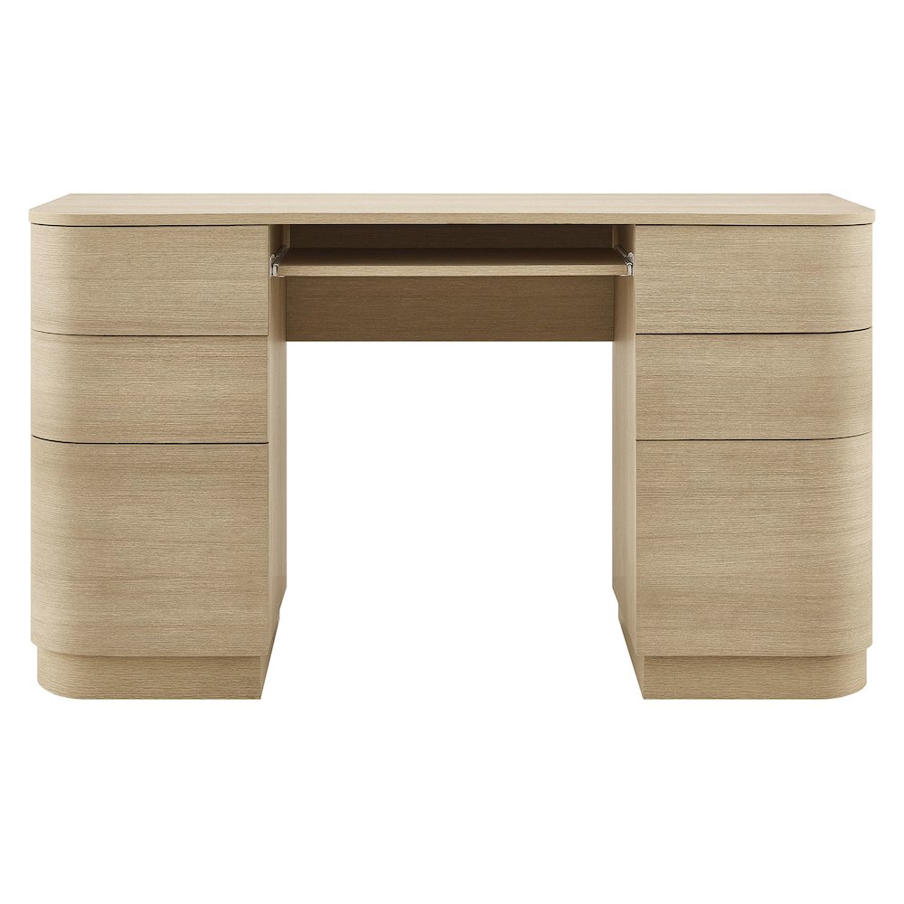 Mirae 55" 6-Drawer Curved Office Desk