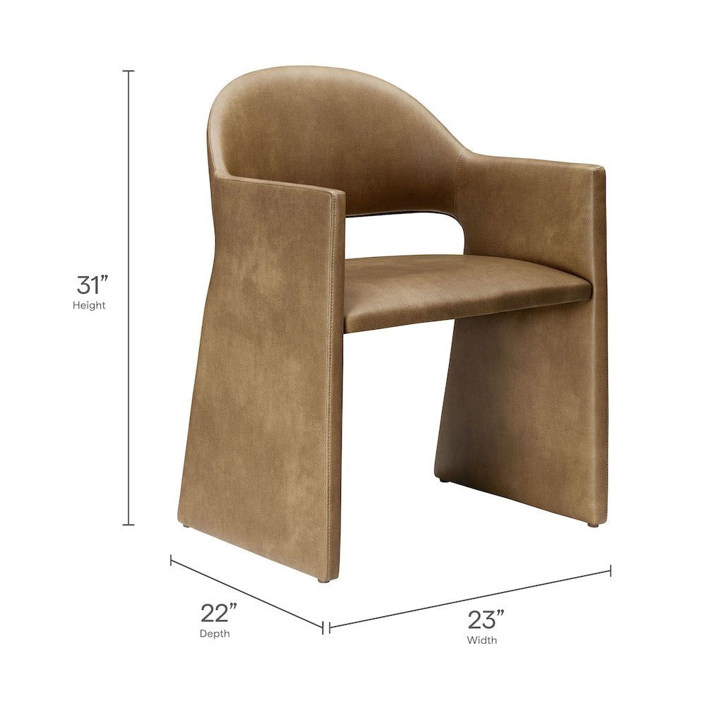 Talia Vegan Leather Dining Armchair