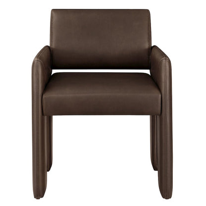 Daven Vegan Leather Dining Armchair