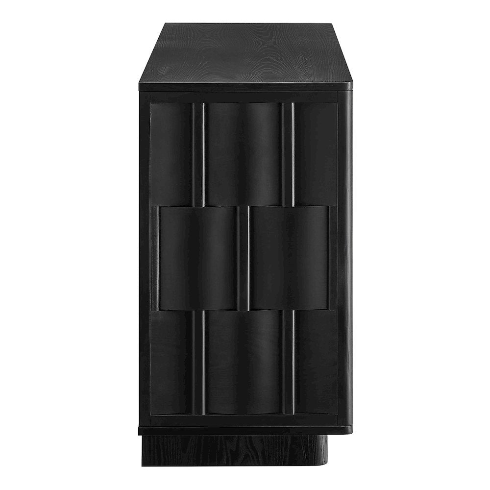 Foundry 71" Woven Design Buffet Storage Cabinet