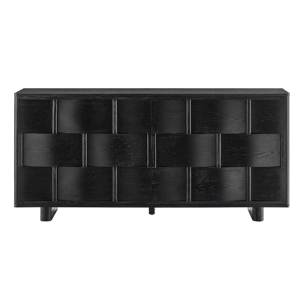 Foundry 71" Woven Design Buffet Storage Cabinet