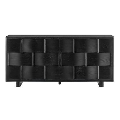 Foundry 71" Woven Design Buffet Storage Cabinet