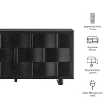 Foundry 71" Woven Design Buffet Storage Cabinet