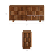 Foundry 71" Woven Design Buffet Storage Cabinet
