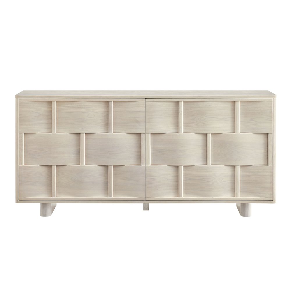 Foundry 71" Woven Design Buffet Storage Cabinet