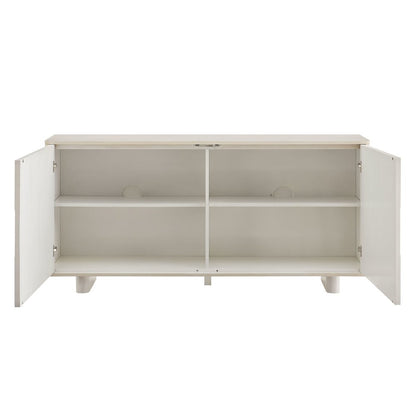 Foundry 71" Woven Design Buffet Storage Cabinet