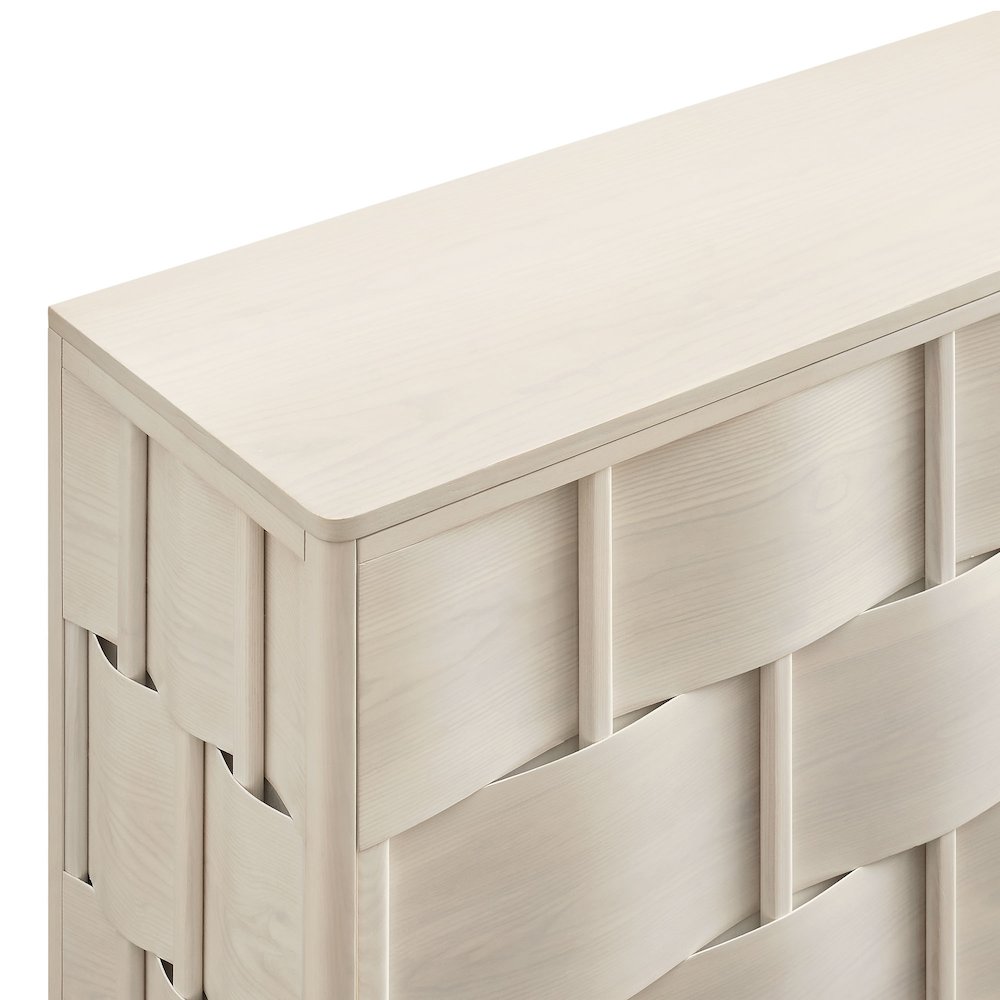 Foundry 71" Woven Design Buffet Storage Cabinet