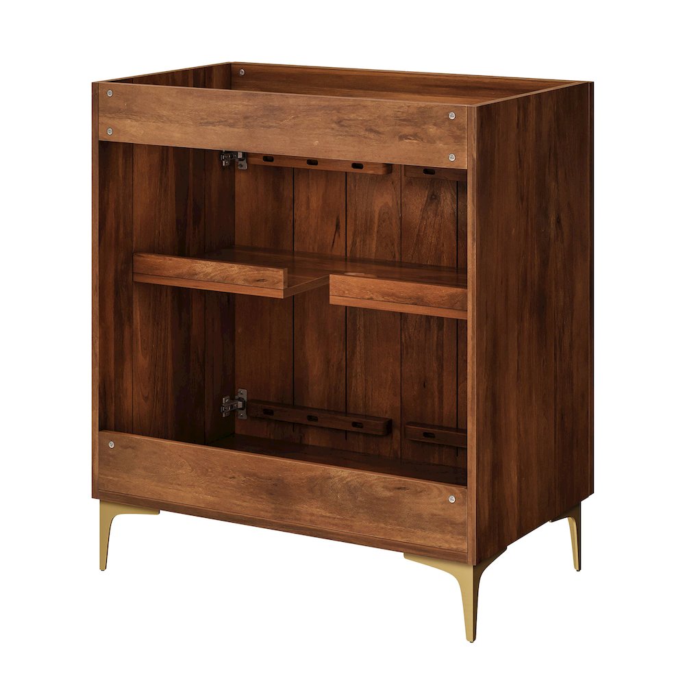 Vernon 30" Fluted Wood Vanity Cabinet Without Sink