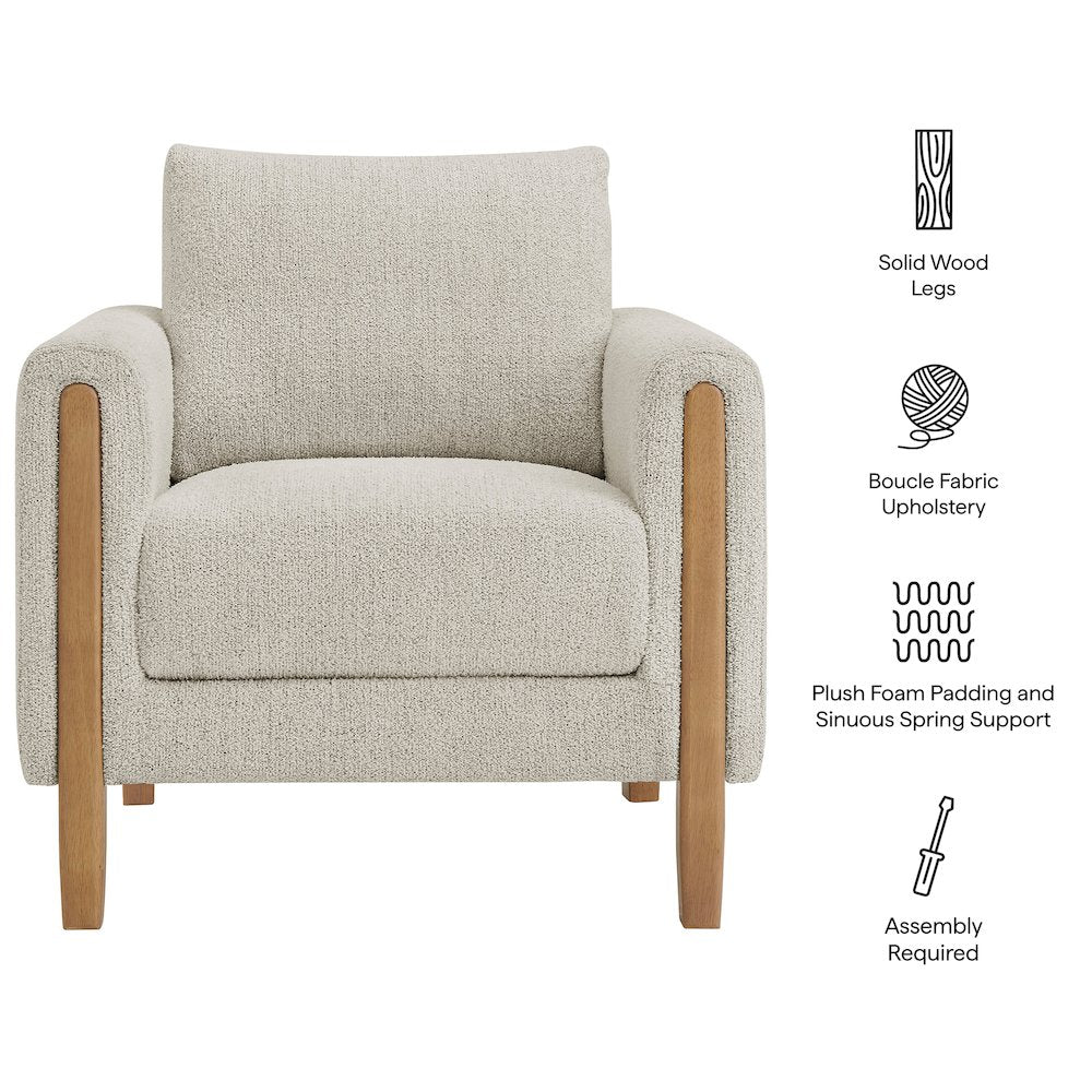 Hawken Boucle Fabric Accent Armchair