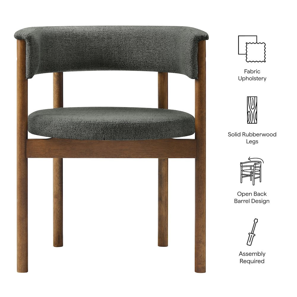Clea Curved Upholstered Dining Chairs Set Of 2